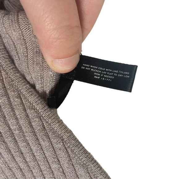 Aqua Ribbed Knit Sweetheart Bustier Crop Top in Mocha Size L - Picture 9 of 10